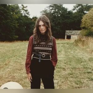 DOEN
Item:ANIENE FAIR ISLE VEST
Color: BROWN MIX
Size: XL